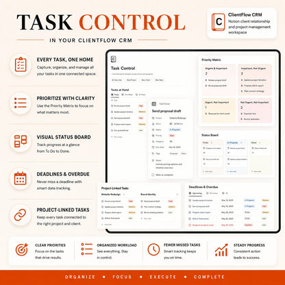 ClientFlow CRM Notion client management workspace – image 17