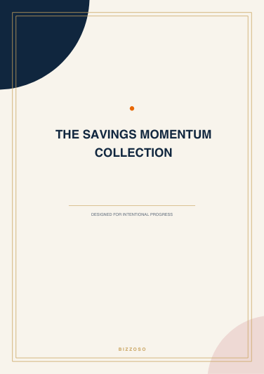 The Savings Momentum Collection Canva template cover