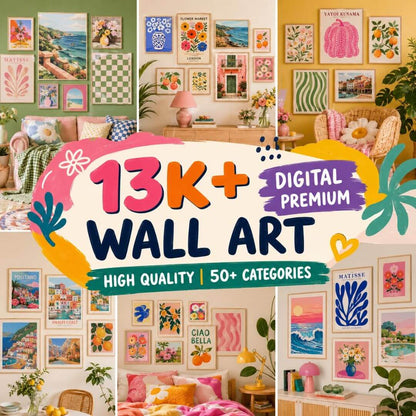 Entire Wall Art Library: Over 7600+ Digital Wall Art Prints | Resell Rights Included