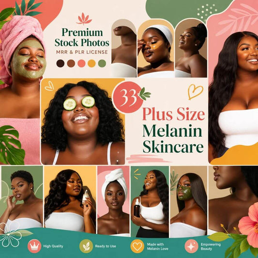 33 Plus Size Melanin Skincare Stock Photos