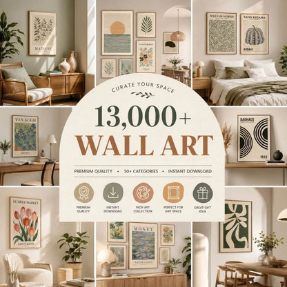 Entire Wall Art Library: Over 7600+ Digital Wall Art Prints | Resell Rights Included