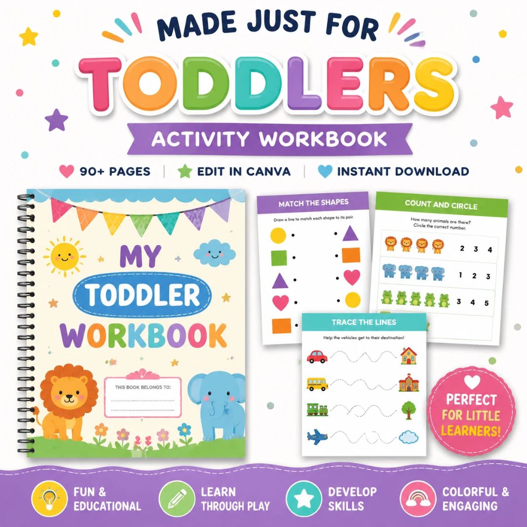 Toddler Learning Workbook Bundle with Resell Rights