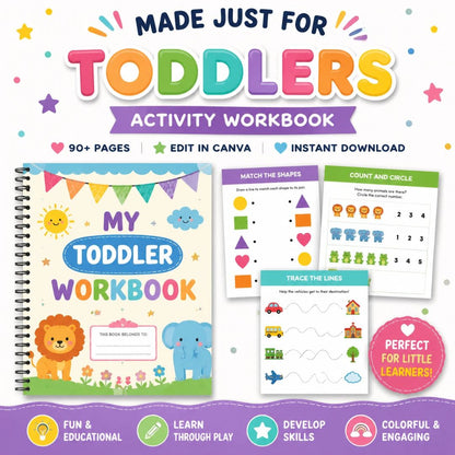 Toddler Learning Workbook Bundle with Resell Rights