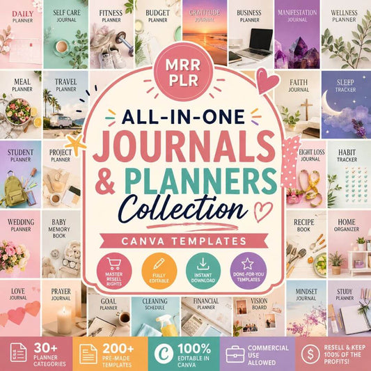 Whole Shop Journals: Planners, Journals, & Templates with Resell Rights