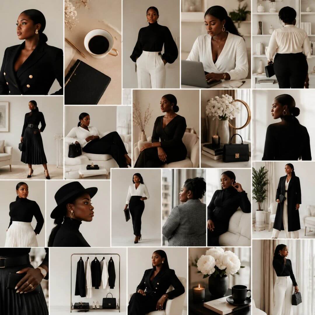 95 Plus Size Melanin Girl Boss Stock Photos Bundle