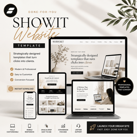 Showit Tricia Digital Marketing Website Template