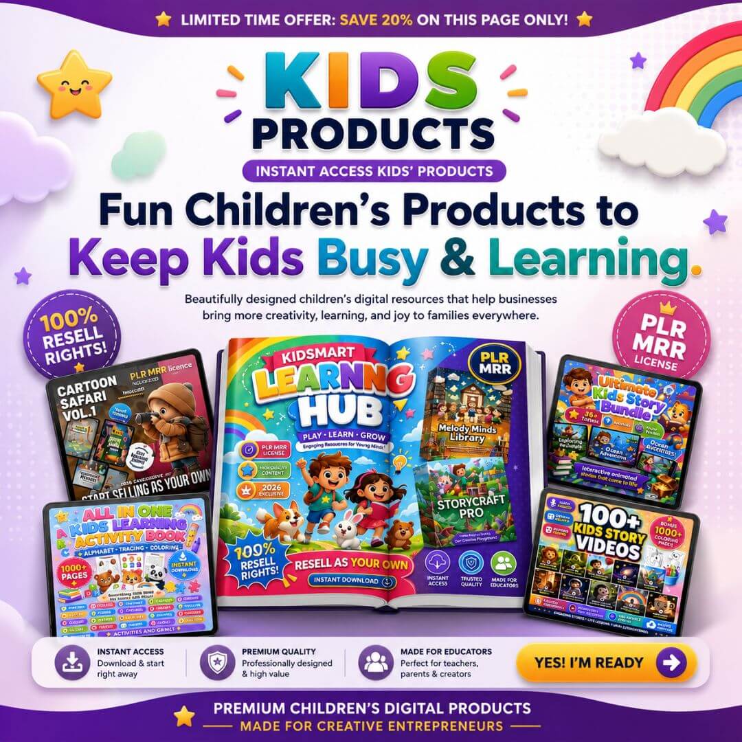 Get TWO Done-For-You Kids Stores for the Price of ONE!