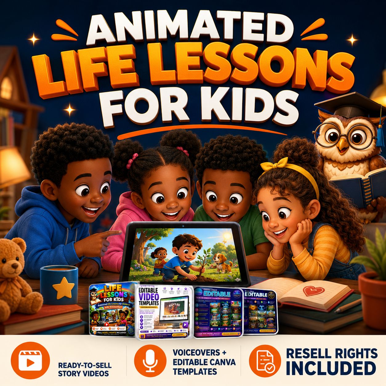 Life Lessons for Kids + Animated Kids Stories & Website (Business-in-a-Box )