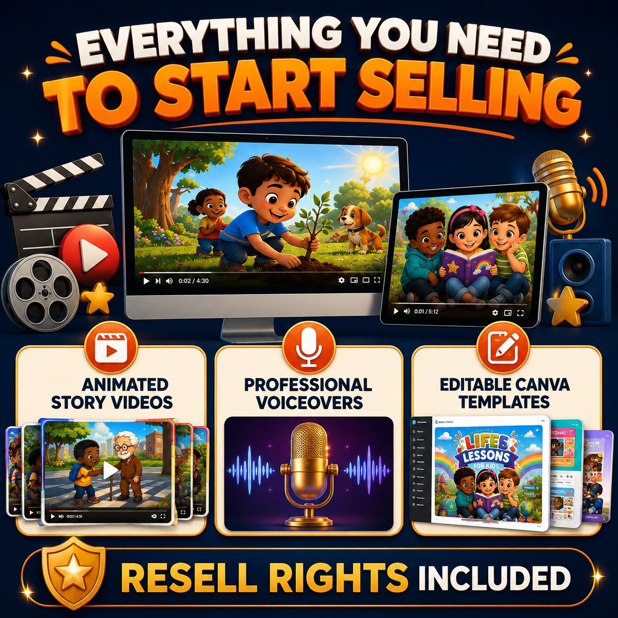 Life Lessons for Kids + Animated Kids Stories & Website (Business-in-a-Box )