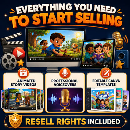 Life Lessons for Kids + Animated Kids Stories & Website (Business-in-a-Box )