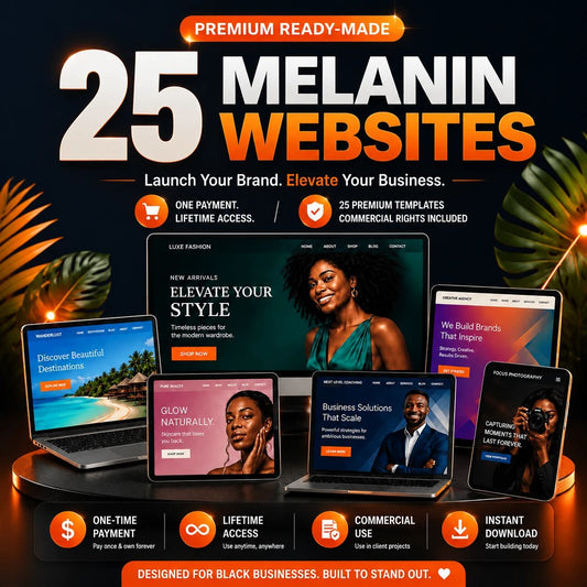 25 Melanin Canva Websites with Resell Rights
