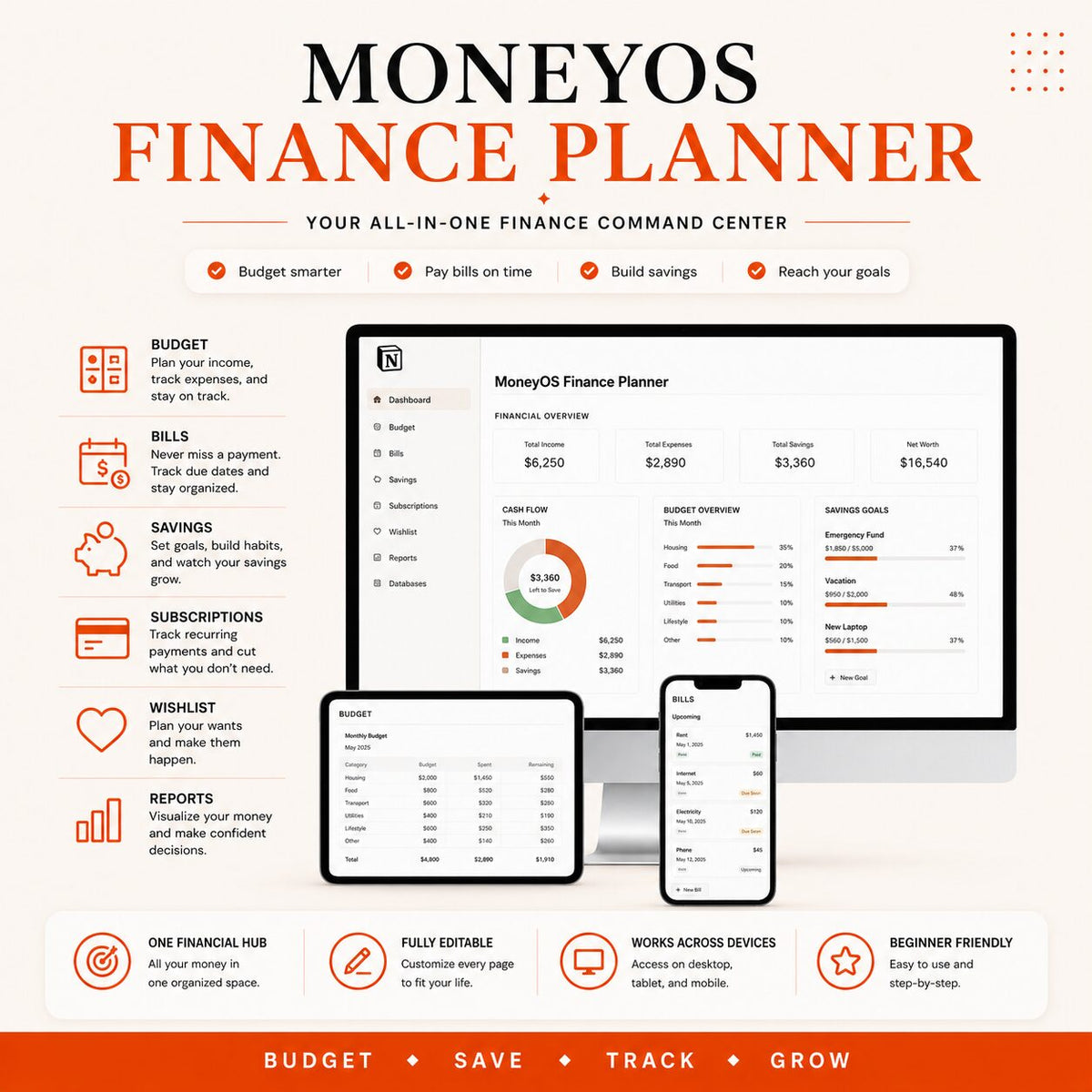 MoneyOS Notion finance planner – image 2