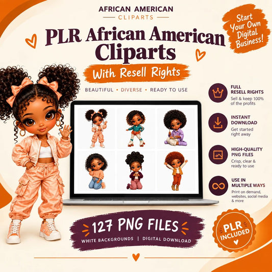 Black Girl Fashion Doll Clipart Bundle - 127 PNG Images