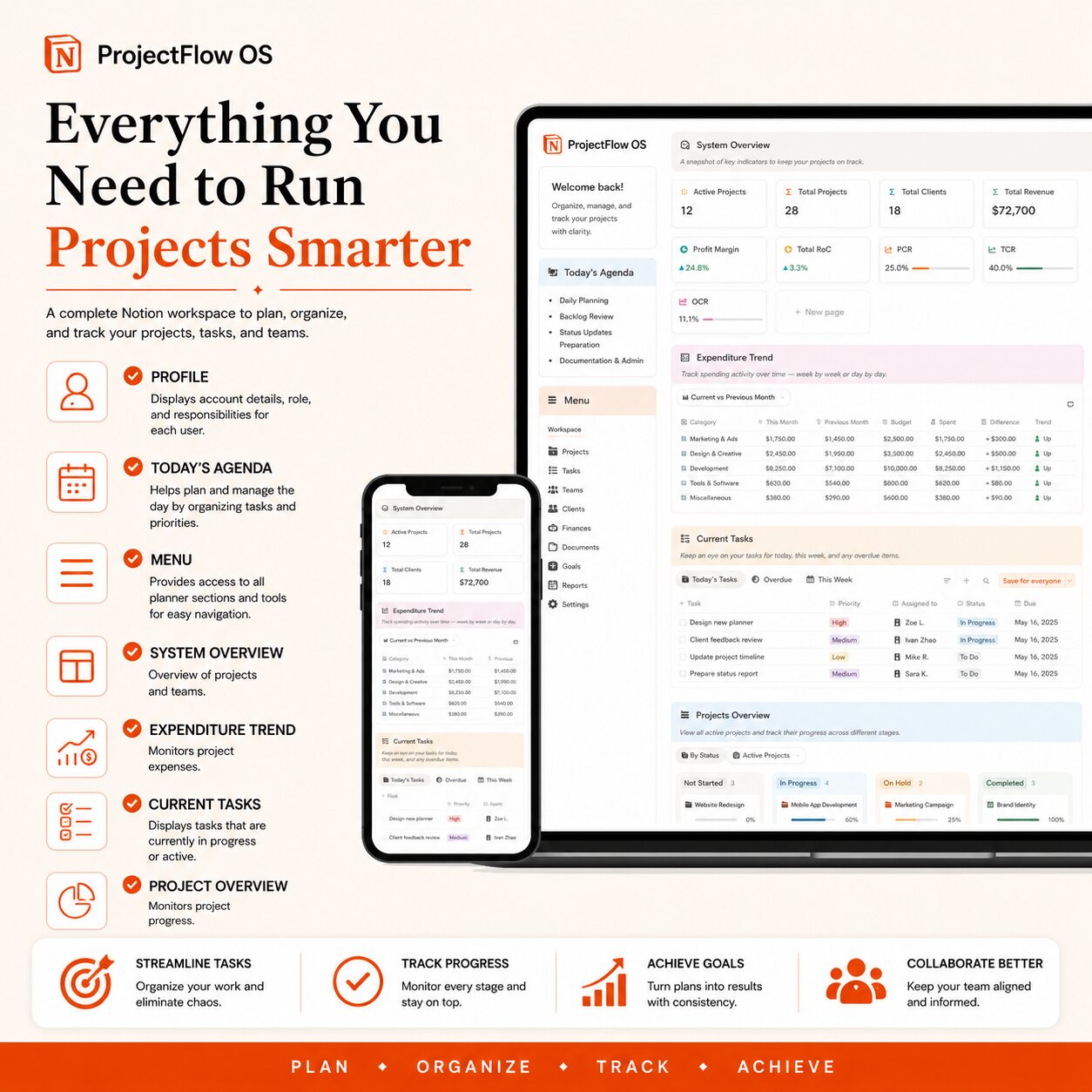 ProjectFlow OS redesigned Notion feature preview 5