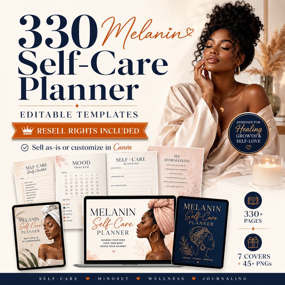 330 Melanin Self-Care Planner with Resell Rights
