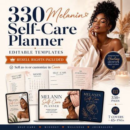 330 Melanin Self-Care Planner with Resell Rights