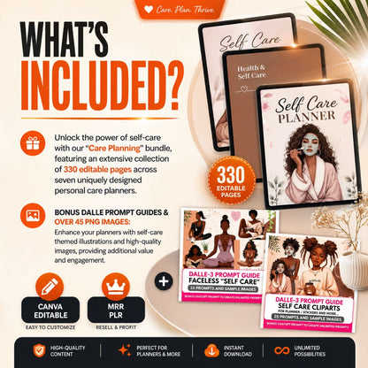 330 Melanin Self-Care Planner with Resell Rights