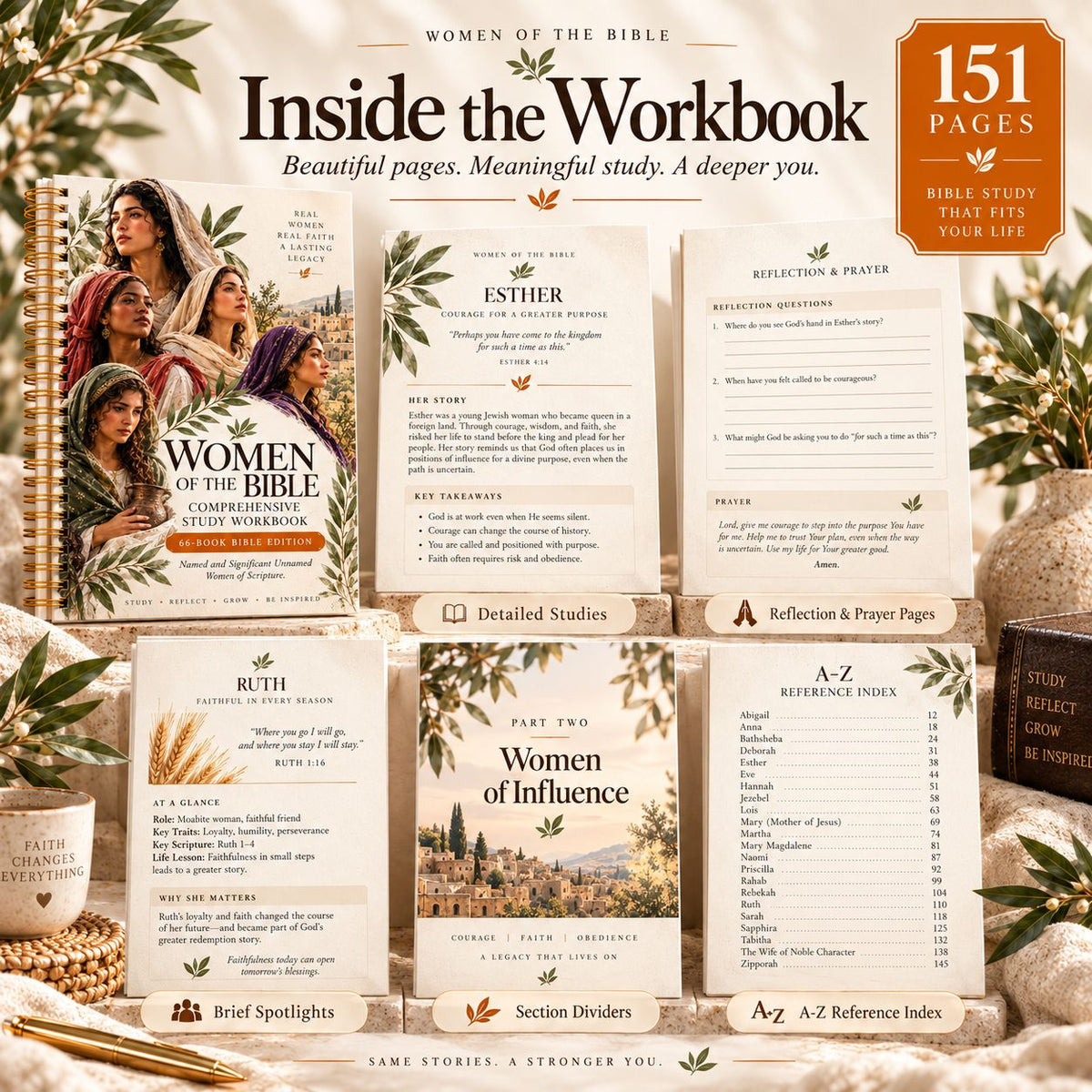 175+ Women of the Bible Comprehensive Study Workbook (Resell Rights Included)