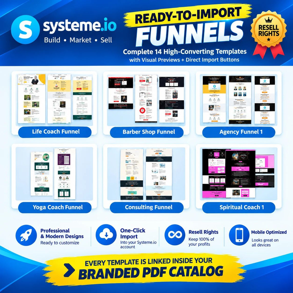 14 Industry-Specific Systeme.io Funnel Templates with Resell Rights