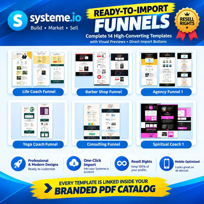14 Industry-Specific Systeme.io Funnel Templates with Resell Rights