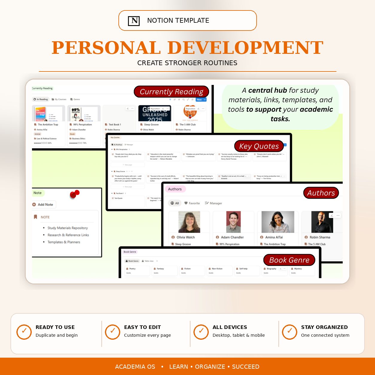 Academia OS Notion university planner product image 13