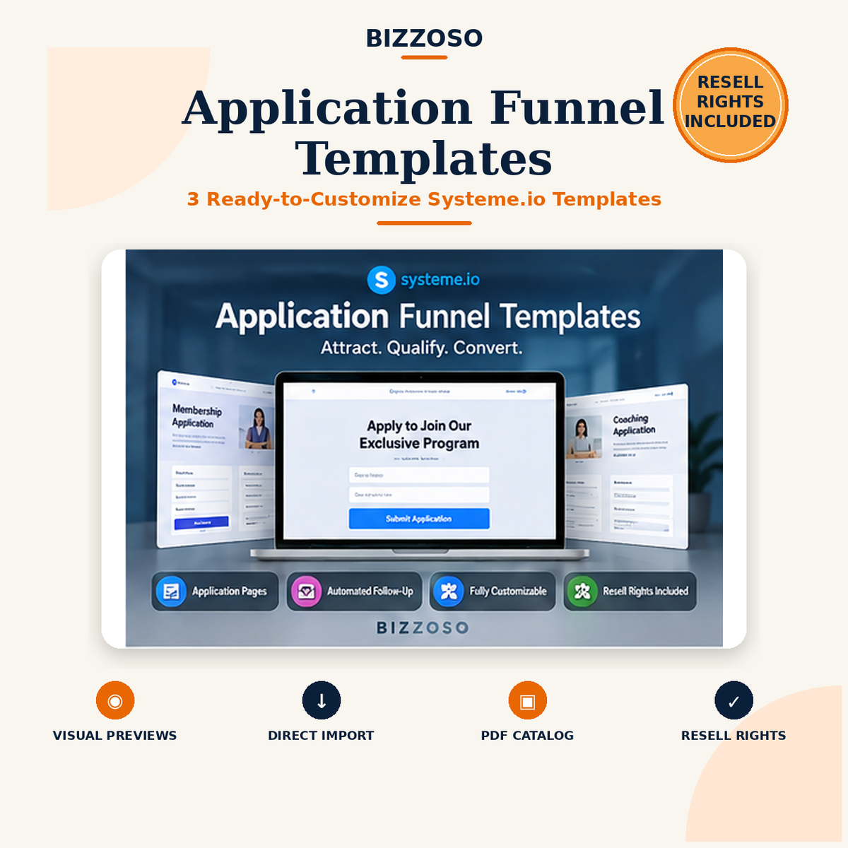 Application Funnel Templates with Resell Rights hero