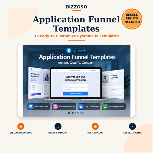 Application Funnel Templates with Resell Rights hero
