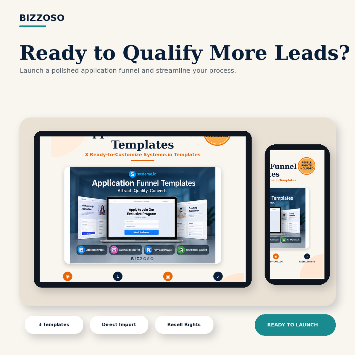 Application Funnel Templates premium lifestyle mockup