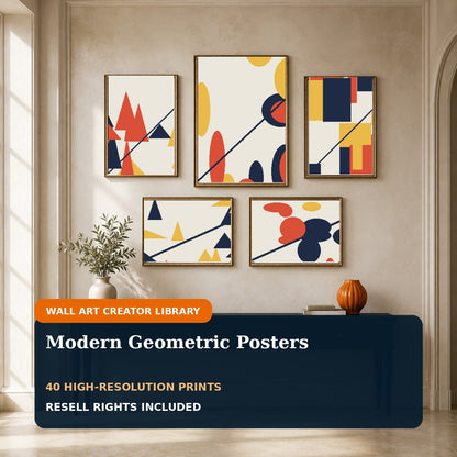 Modern Geometric Posters wall art bundle cover