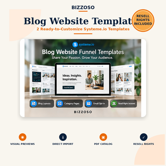 Blog Website Templates with Resell Rights hero