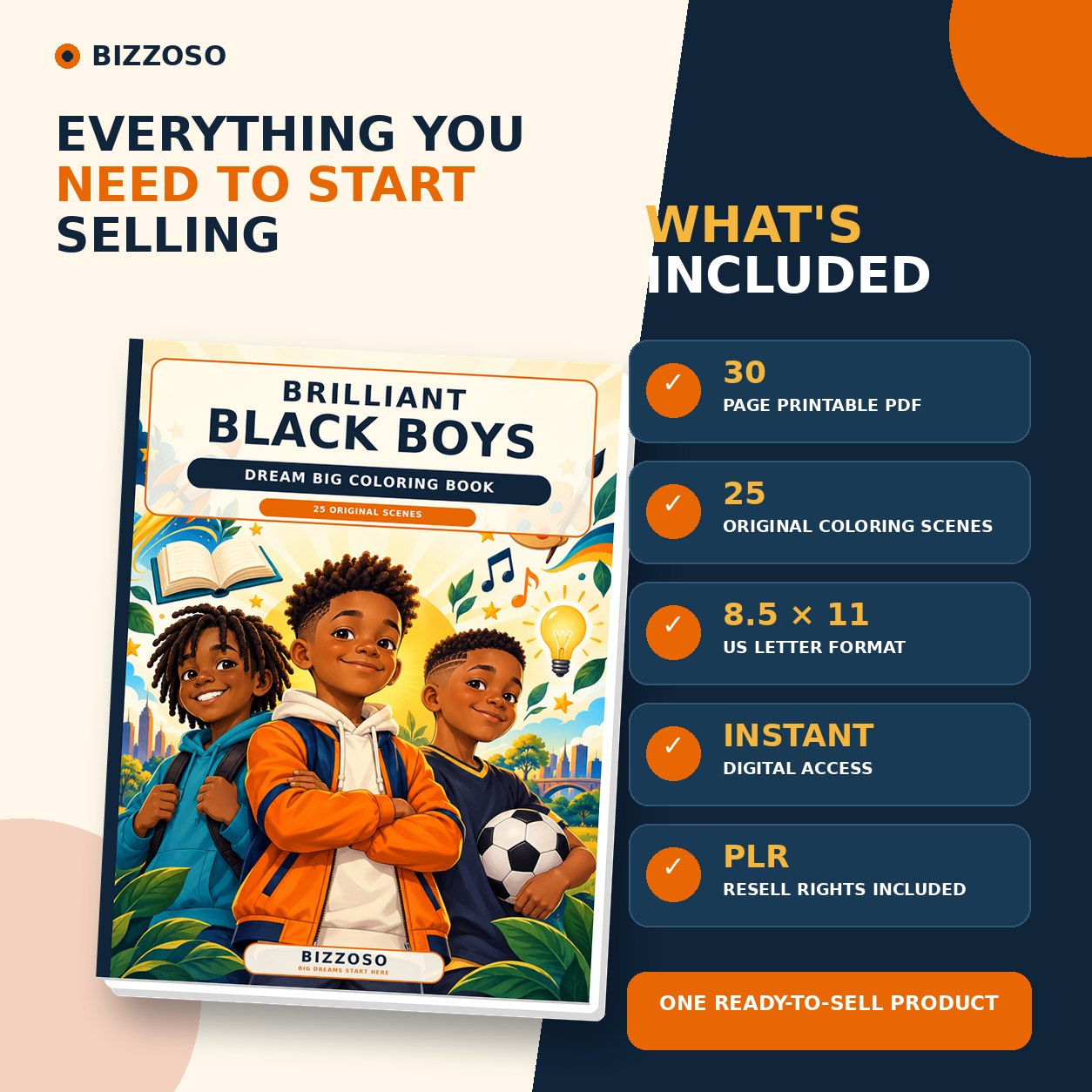 What is included: 30-page PDF, 25 original scenes, US Letter size and resell rights