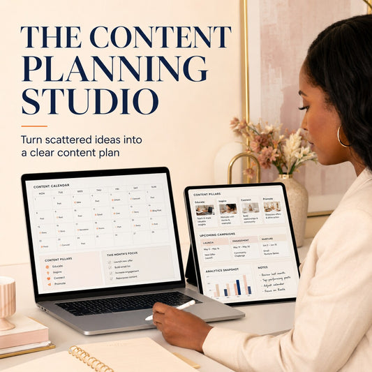 Content Planning Studio business kit main mockup