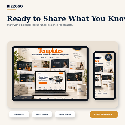 Course Funnel Templates premium lifestyle mockup