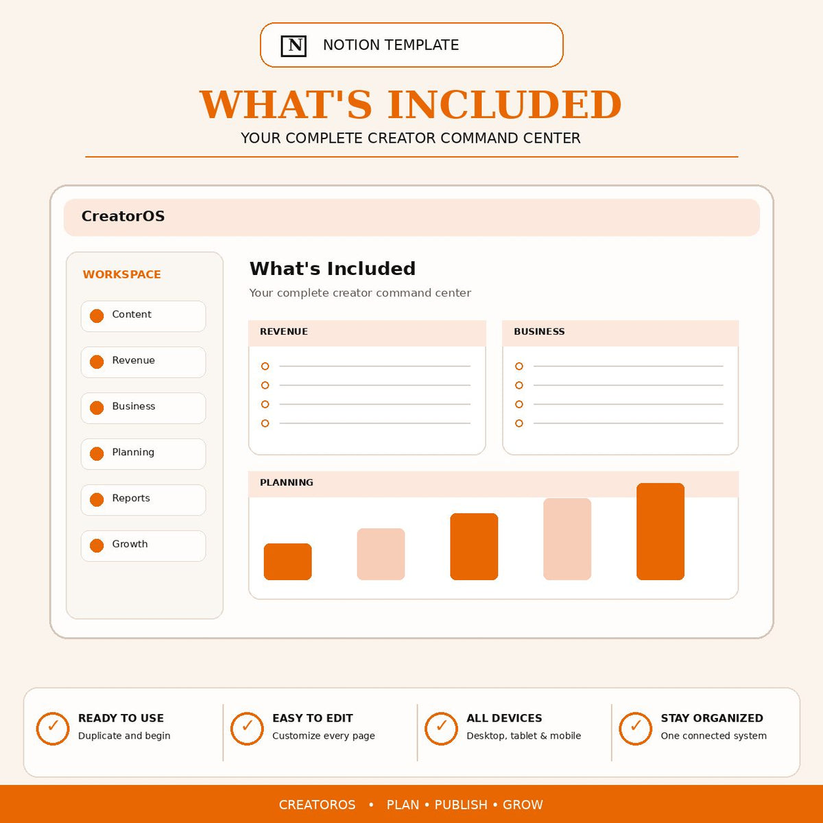 CreatorOS Notion social media content system product image 2