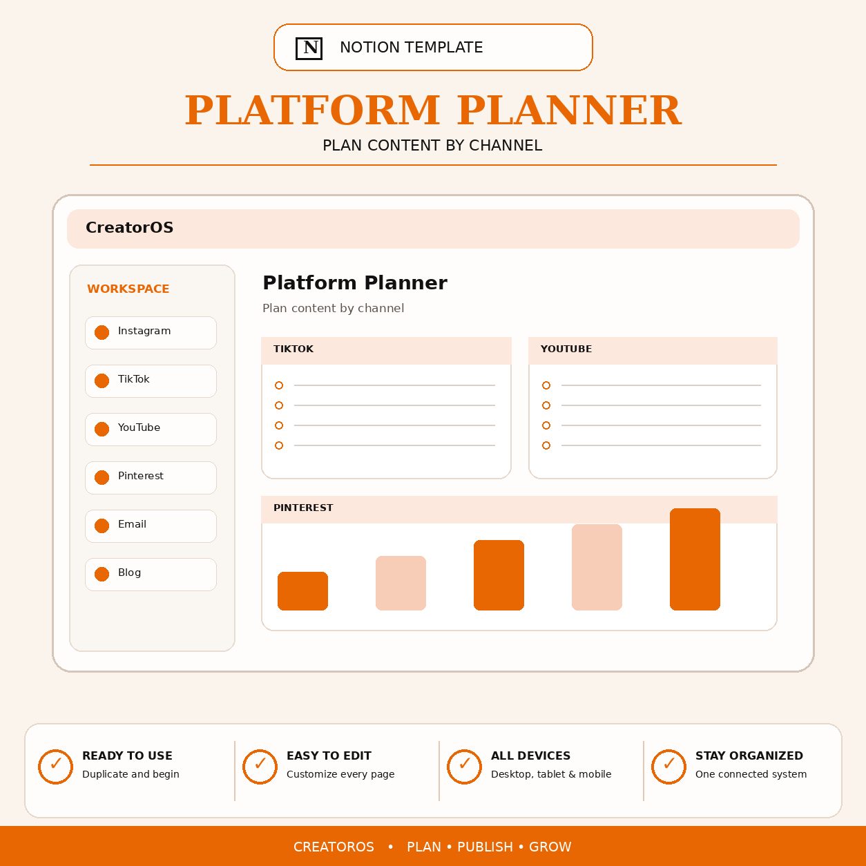 CreatorOS Notion social media content system product image 6