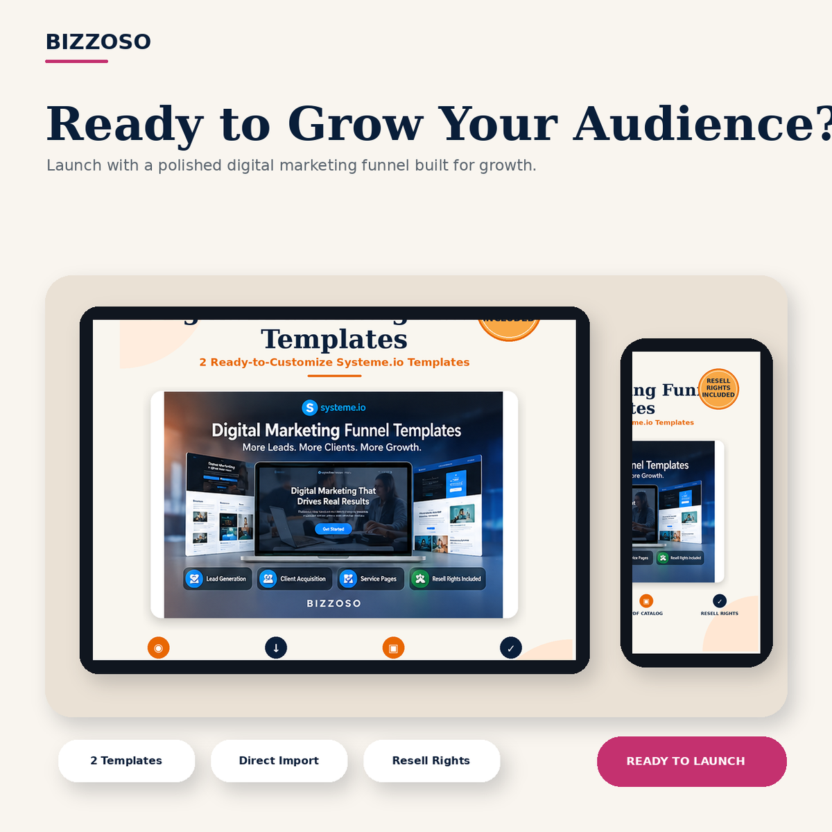 Digital Marketing Funnel Templates premium lifestyle mockup