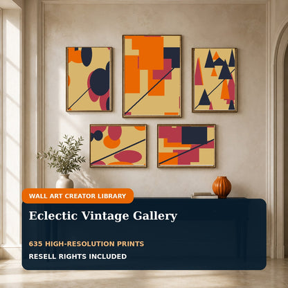Eclectic Vintage Gallery wall art bundle cover