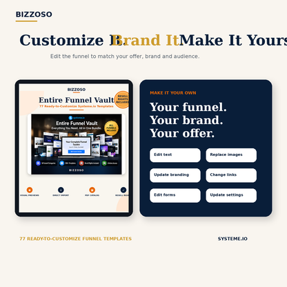 Entire Funnel Vault customize and brand