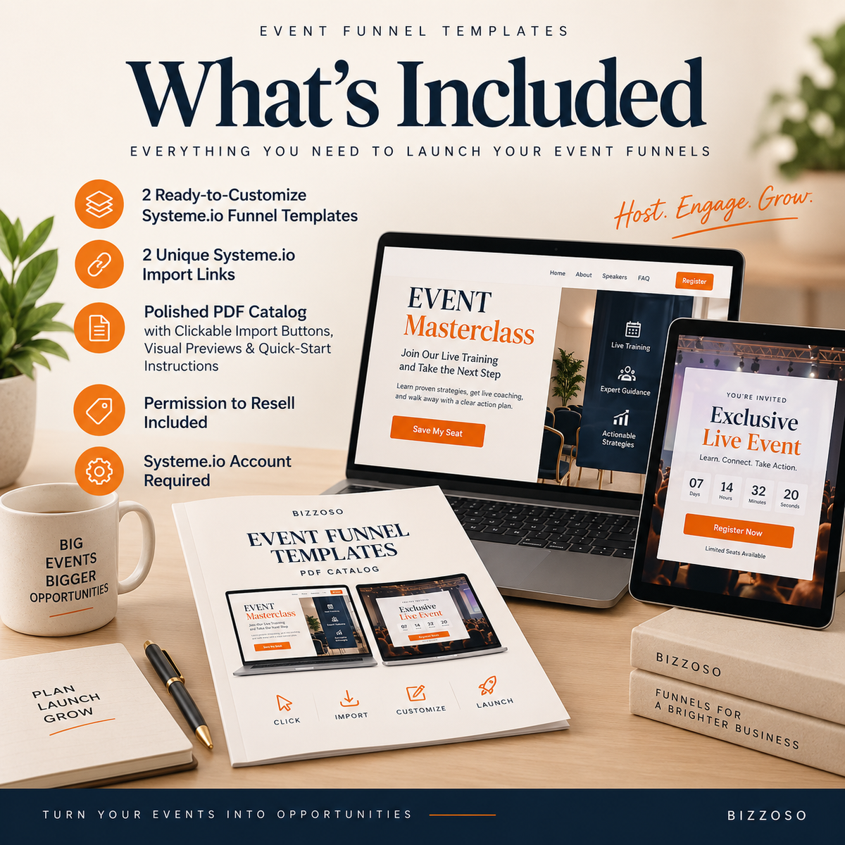 Event Funnel Templates included designs and contents