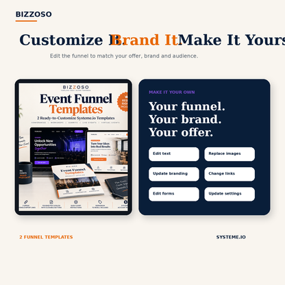 Event Funnel Templates customize and brand