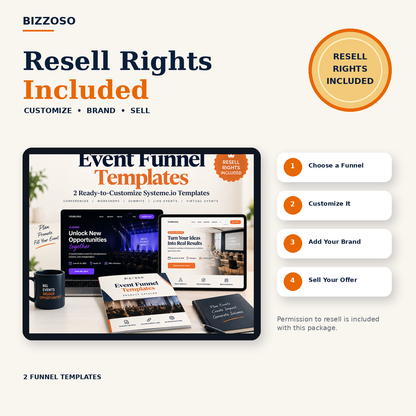 Event Funnel Templates resell rights included