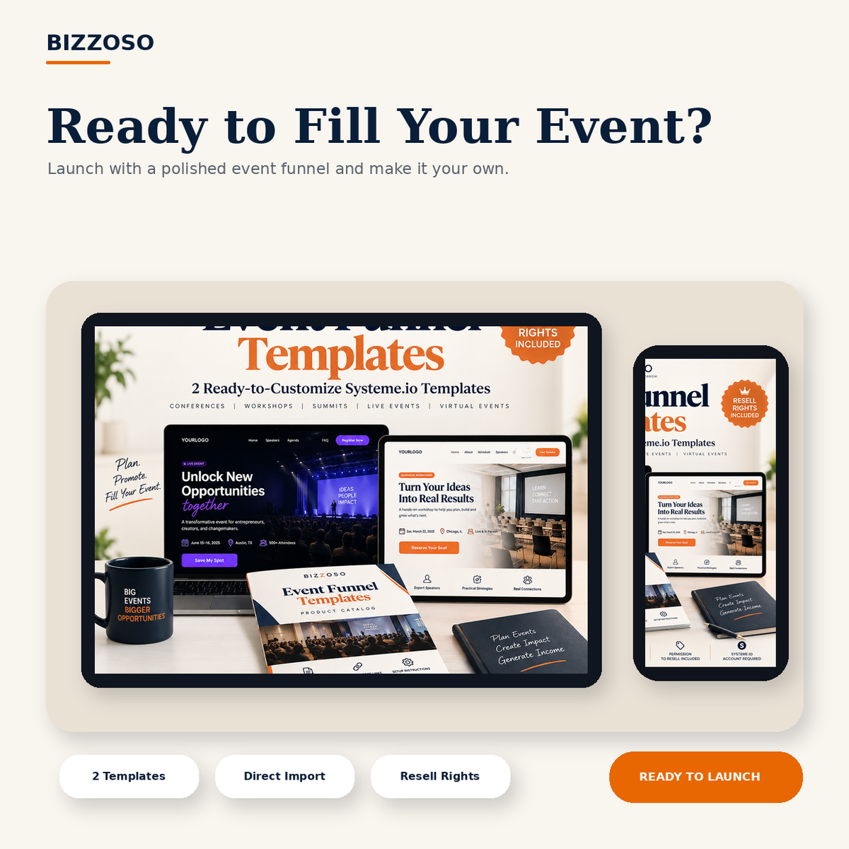 Event Funnel Templates premium lifestyle mockup