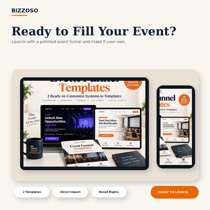 Event Funnel Templates premium lifestyle mockup