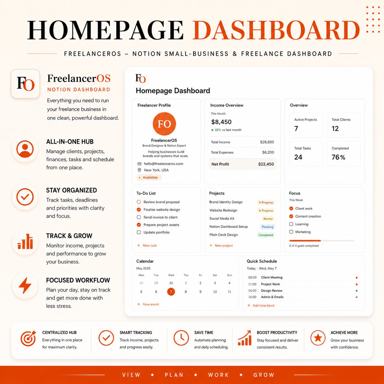 FreelancerOS Notion small business dashboard product image 5