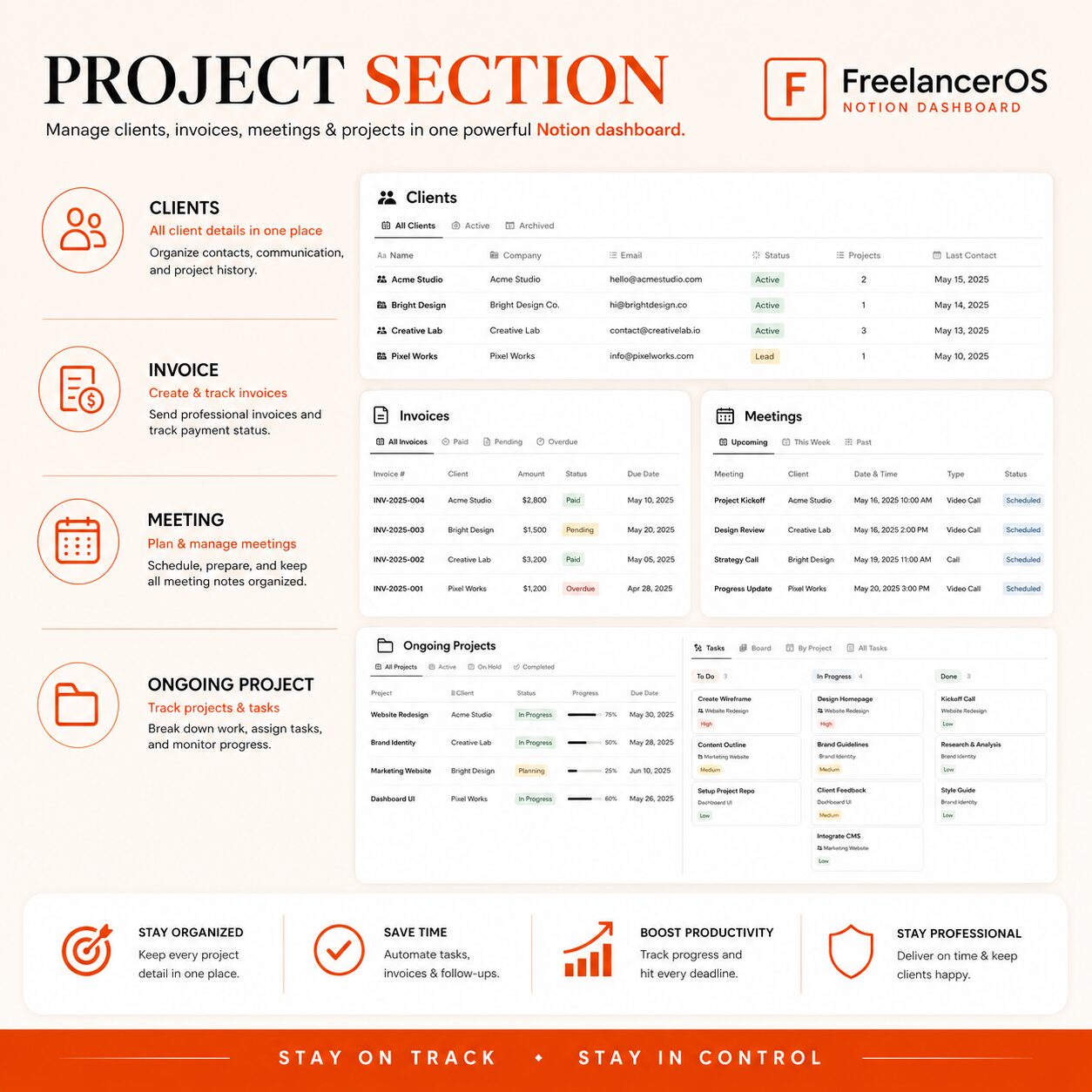 FreelancerOS Notion small business dashboard product image 6