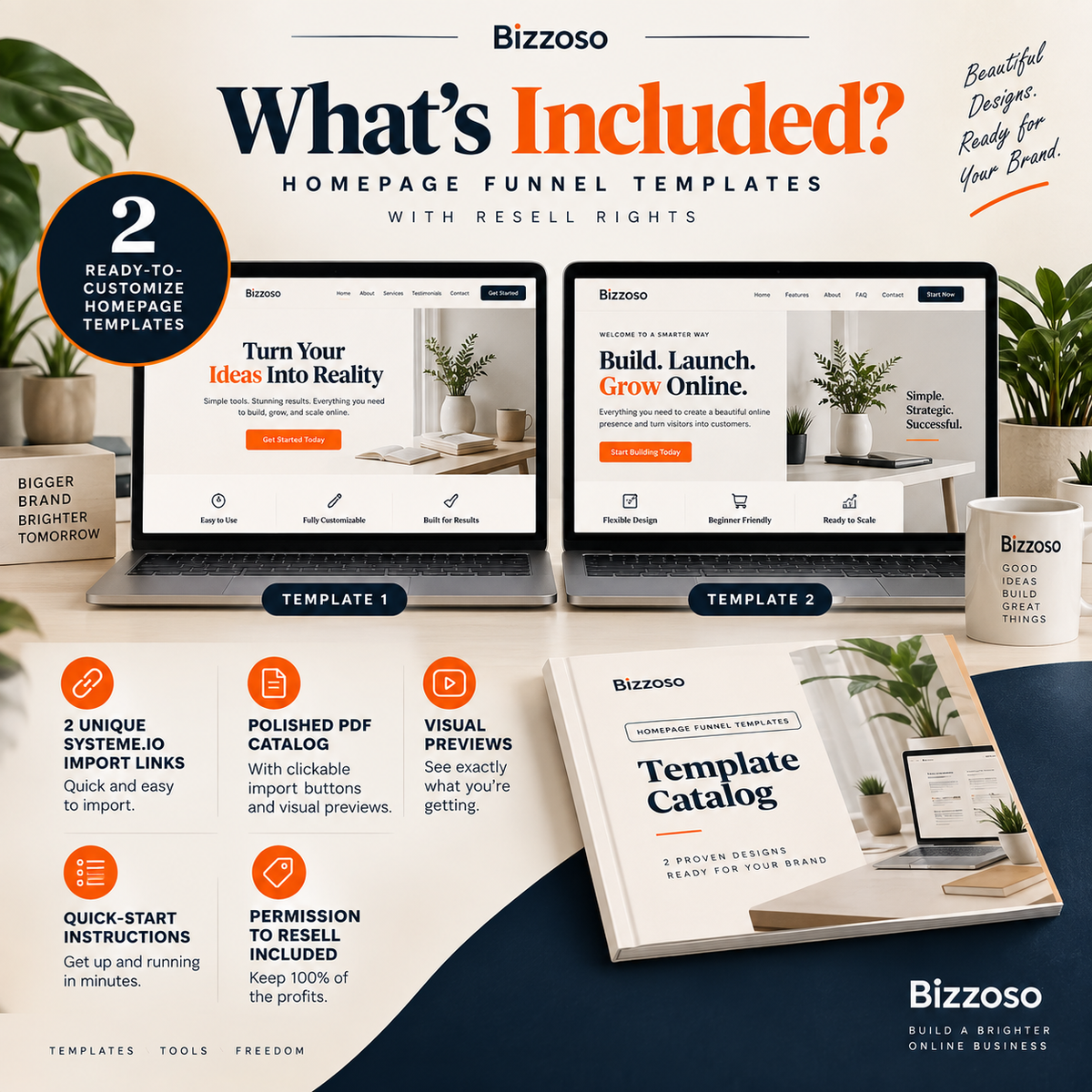 Homepage Funnel Templates included designs and contents