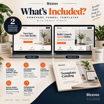 Homepage Funnel Templates included designs and contents