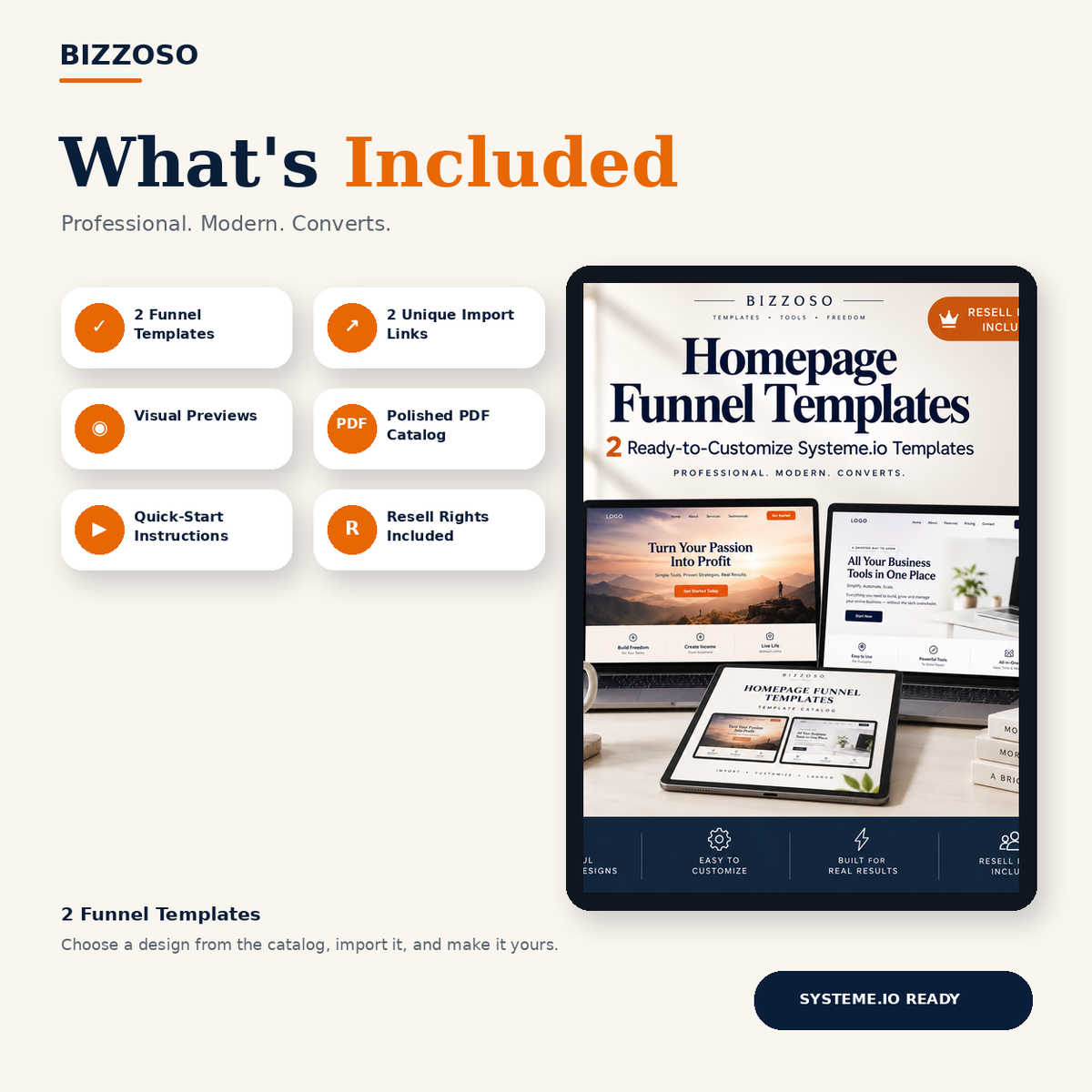 Homepage Funnel Templates what's included