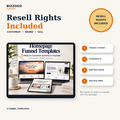 Homepage Funnel Templates resell rights included