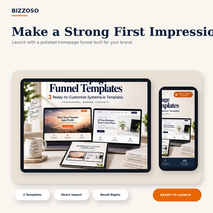 Homepage Funnel Templates premium lifestyle mockup